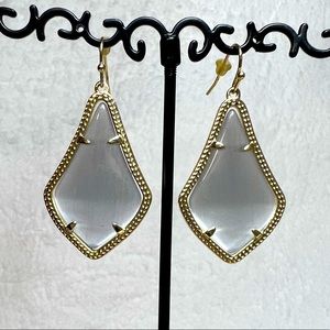 Kendra Scott Alex Slate Cats Eye Earrings in Gold